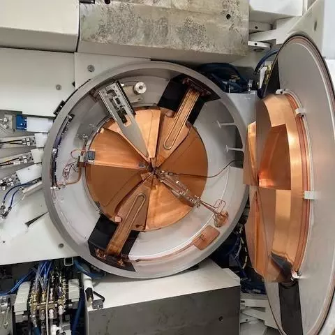 cyclotron magnet door open
